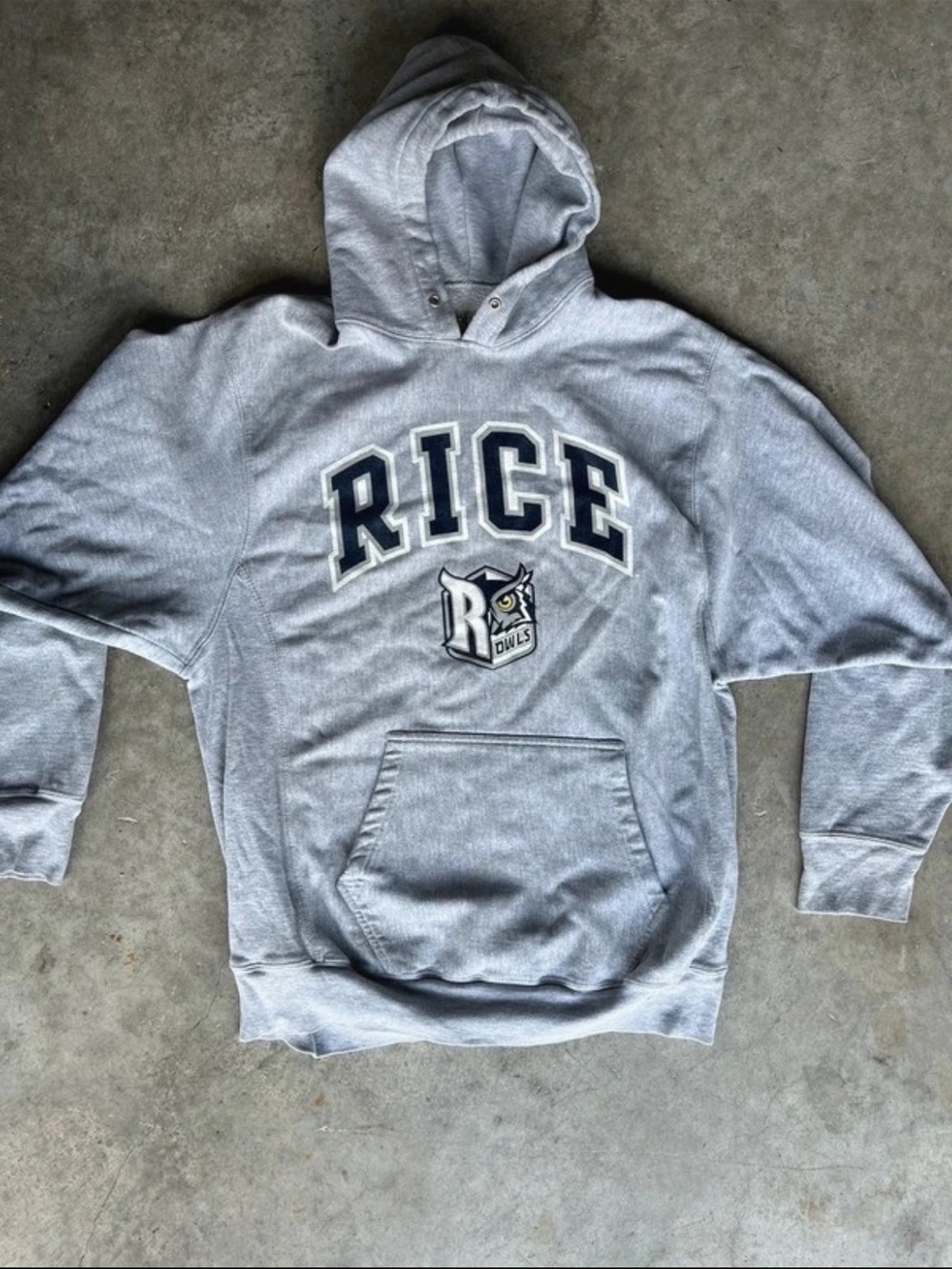 Rice University Gray Hoodie for Men size Medium